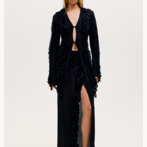 H&M studio sheer black top - Picture 3 of 8